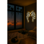 LED Angel Wing Metal Wall Art Wrought Iron Wings Sculpture Fairy Lights V63-921021