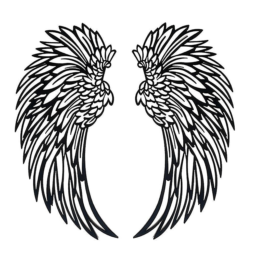 LED Angel Wing Metal Wall Art Wrought Iron Wings Sculpture Fairy Lights V63-921021