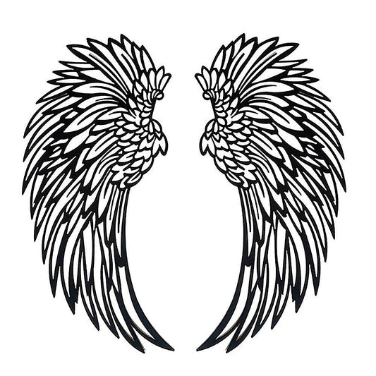 LED Angel Wing Metal Wall Art Wrought Iron Wings Sculpture Fairy Lights V63-921021