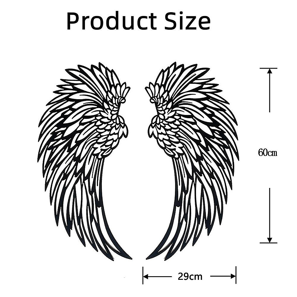 LED Angel Wing Metal Wall Art Wrought Iron Wings Sculpture Fairy Lights V63-921021
