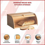 Bamboo Bread Box Kitchen Storage V63-921031