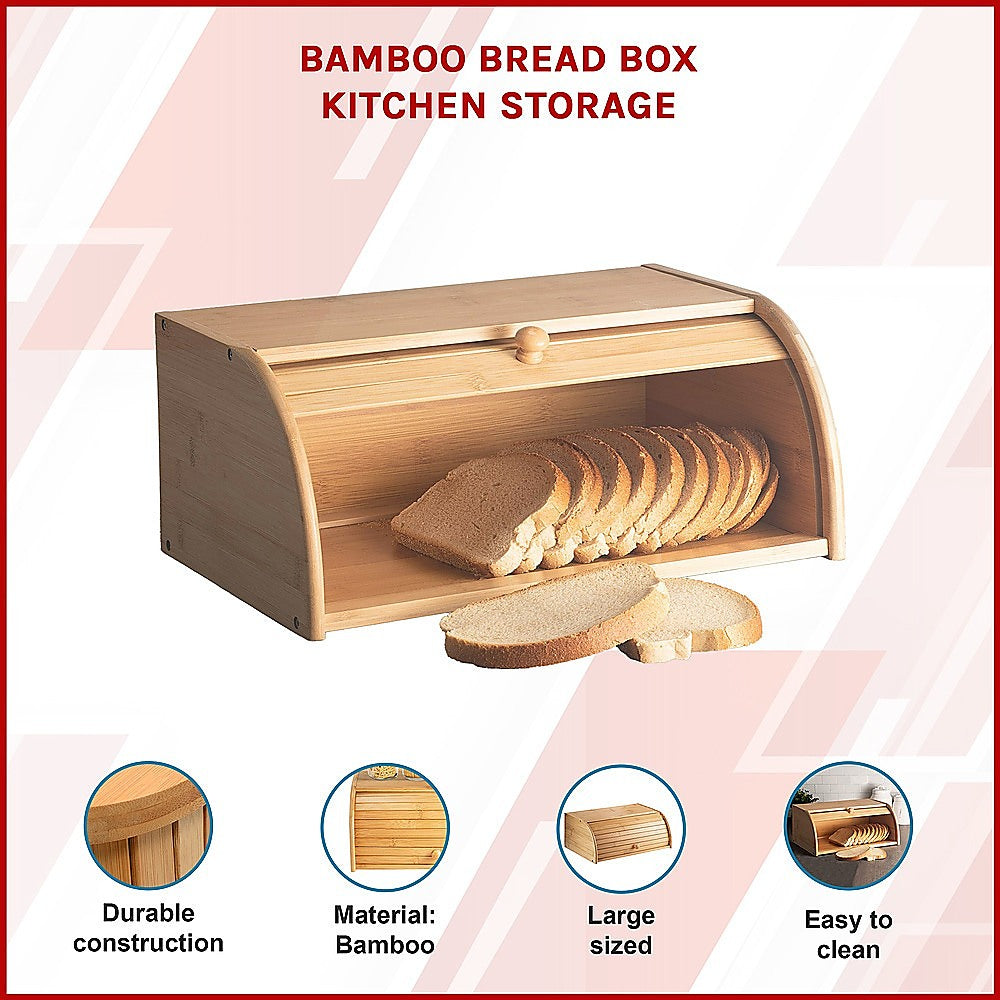 Bamboo Bread Box Kitchen Storage V63-921031