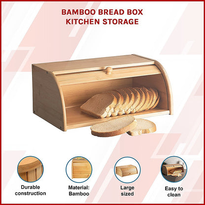 Bamboo Bread Box Kitchen Storage V63-921031