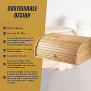 Bamboo Bread Box Kitchen Storage V63-921031