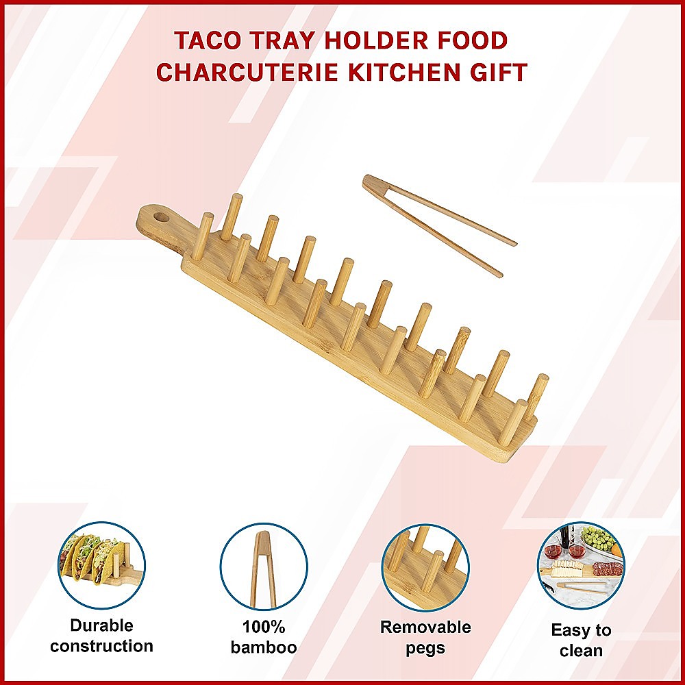 Taco Tray Holder Food Charcuterie Kitchen Gift V63-921041