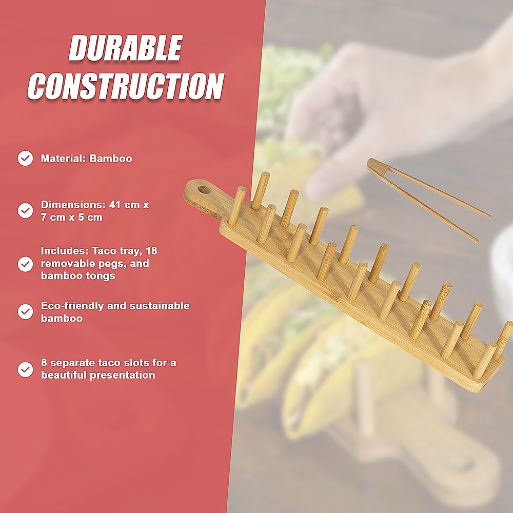 Taco Tray Holder Food Charcuterie Kitchen Gift V63-921041
