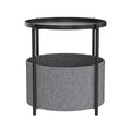 Round Side Table Bedside Storage Basket V63-921051