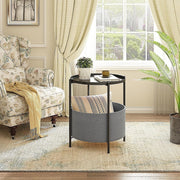 Round Side Table Bedside Storage Basket V63-921051