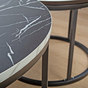 Coffee Table Round Marble Design Nesting Side Furniture V63-921091
