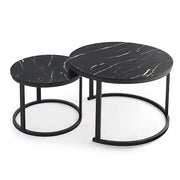 Coffee Table Round Marble Design Nesting Side Furniture V63-921091