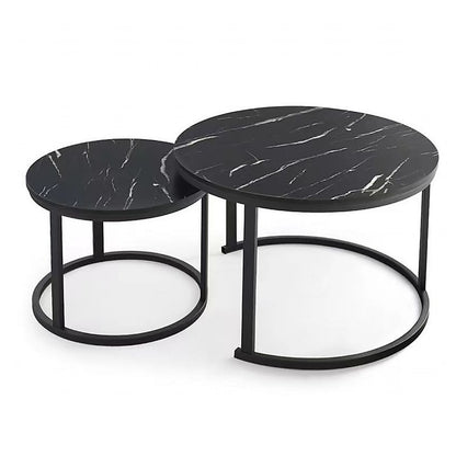 Coffee Table Round Marble Design Nesting Side Furniture V63-921091