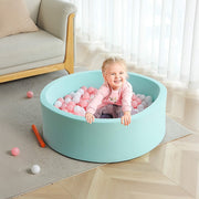 Round Ball Pit Playpen Enclosure - Safe Blue Play Area for Babies and Toddlers, Indoor or Outdoor V63-921181