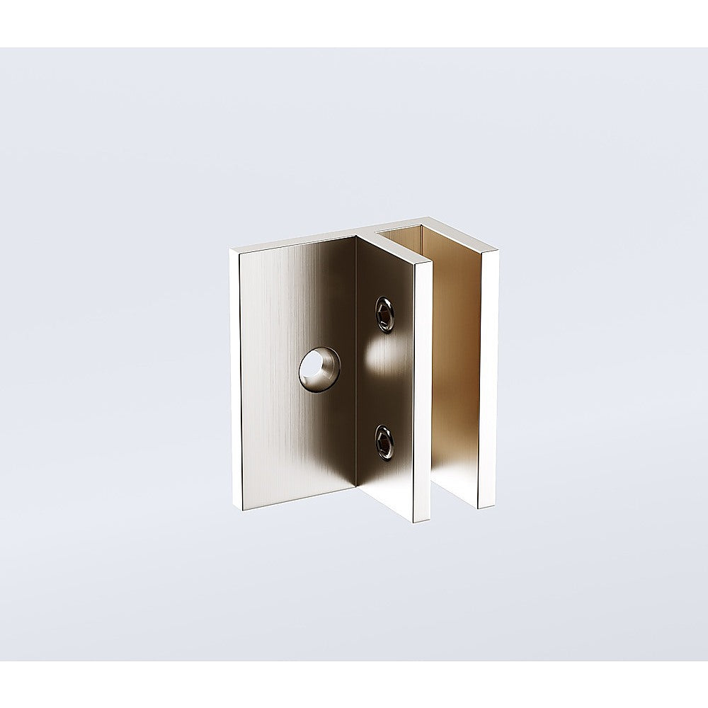 70x210cm Glass Shower Screen with Nickel F-Brackets V63-922111