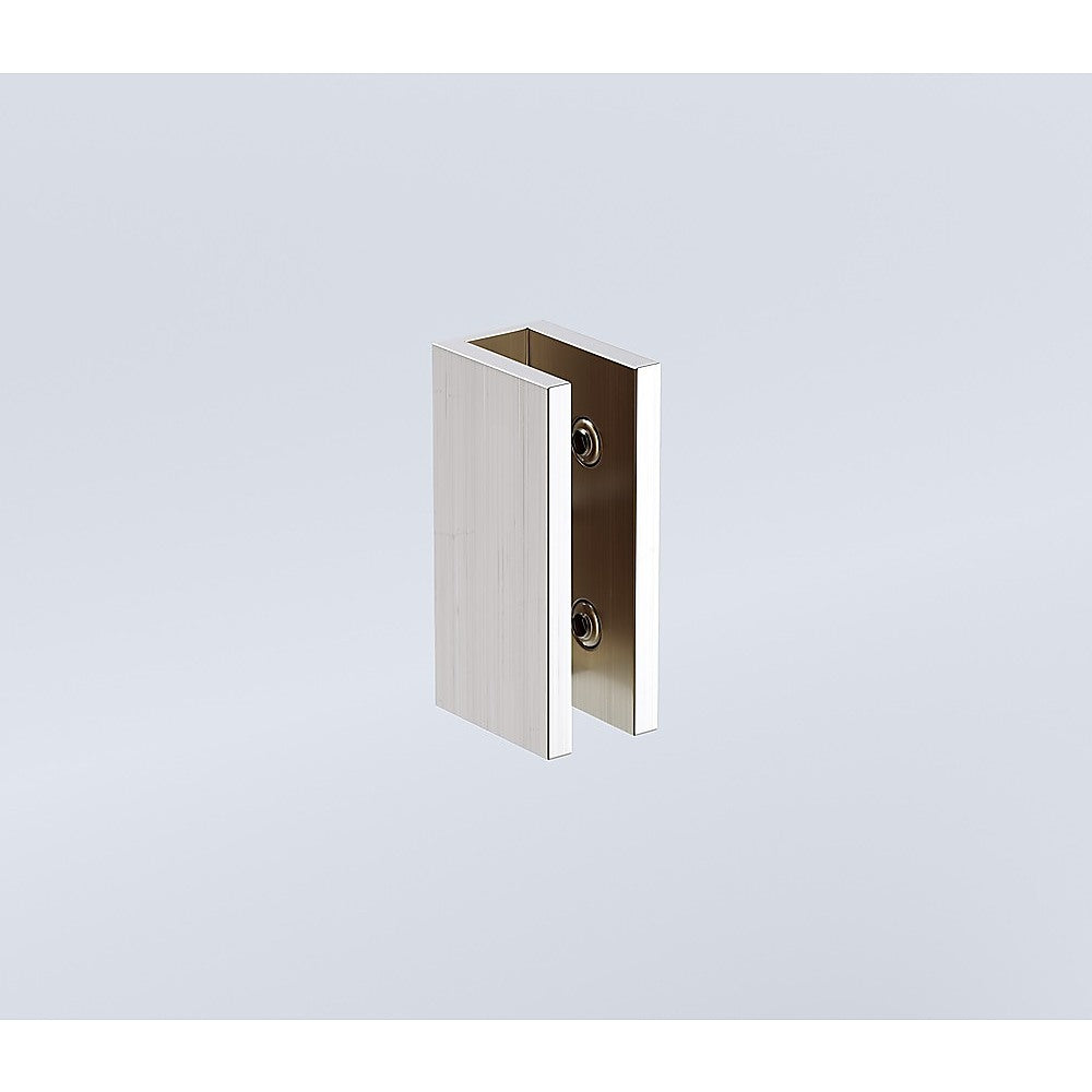 80x200cm Glass Shower Screen with Nickel U-Brackets V63-922351