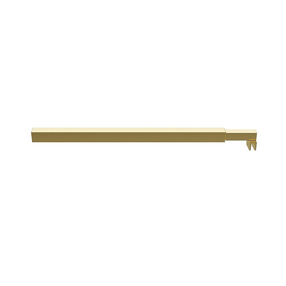 80x200cm Single Shower Glass Screen with Gold F-brackets & Square Pole V63-922521