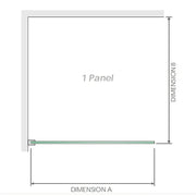 80x210cm Glass Shower Screen with Gold F-Brackets and Floor F-Bracket