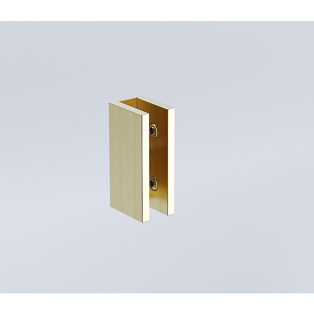 90x200cm Glass Shower Screen with Gold U-Brackets V63-923231