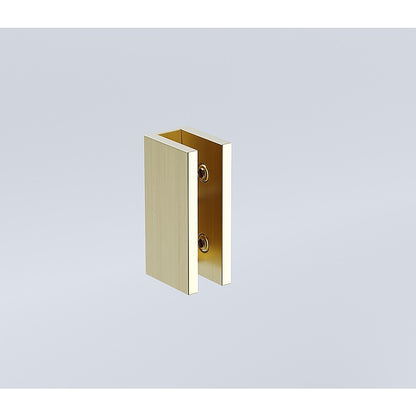 90x200cm Glass Shower Screen with Gold U-Brackets and Square Pole V63-923241