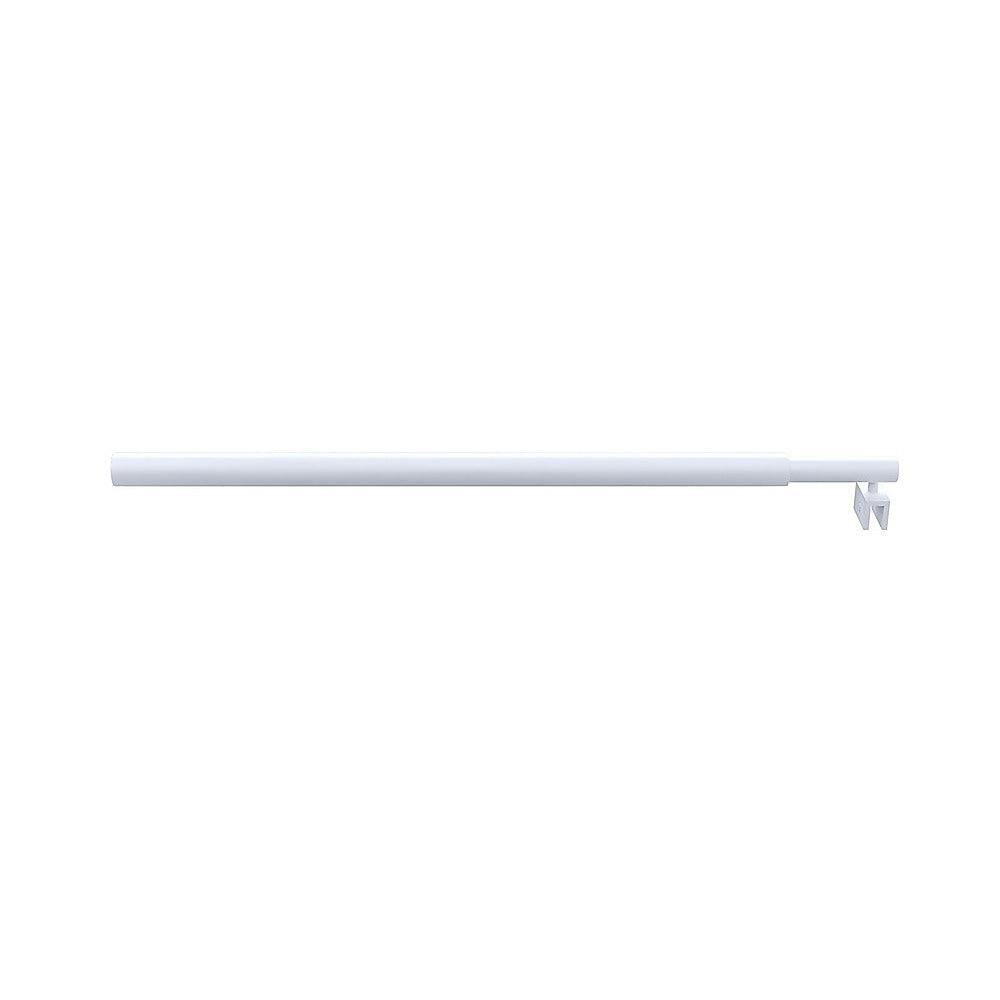 90x200cm Glass Shower Screen with White F-Brackets and Round Pole V63-923531