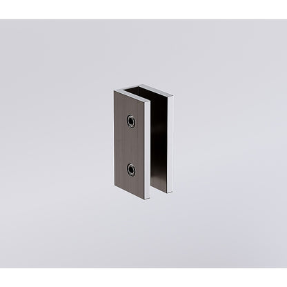 90x210cm Glass Shower Screen with Gunmetal U-Brackets and Square Pole V63-923841