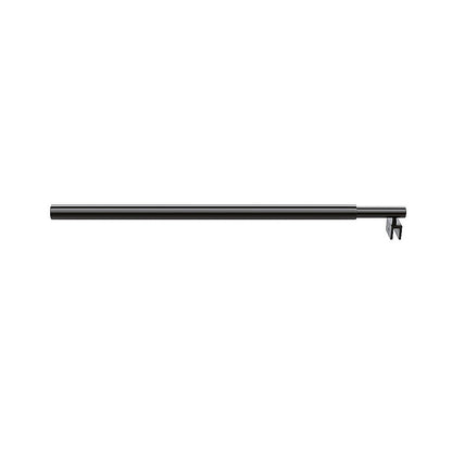 100x200cm Glass Shower Screen with Black U-Brackets and Round Pole V63-924171