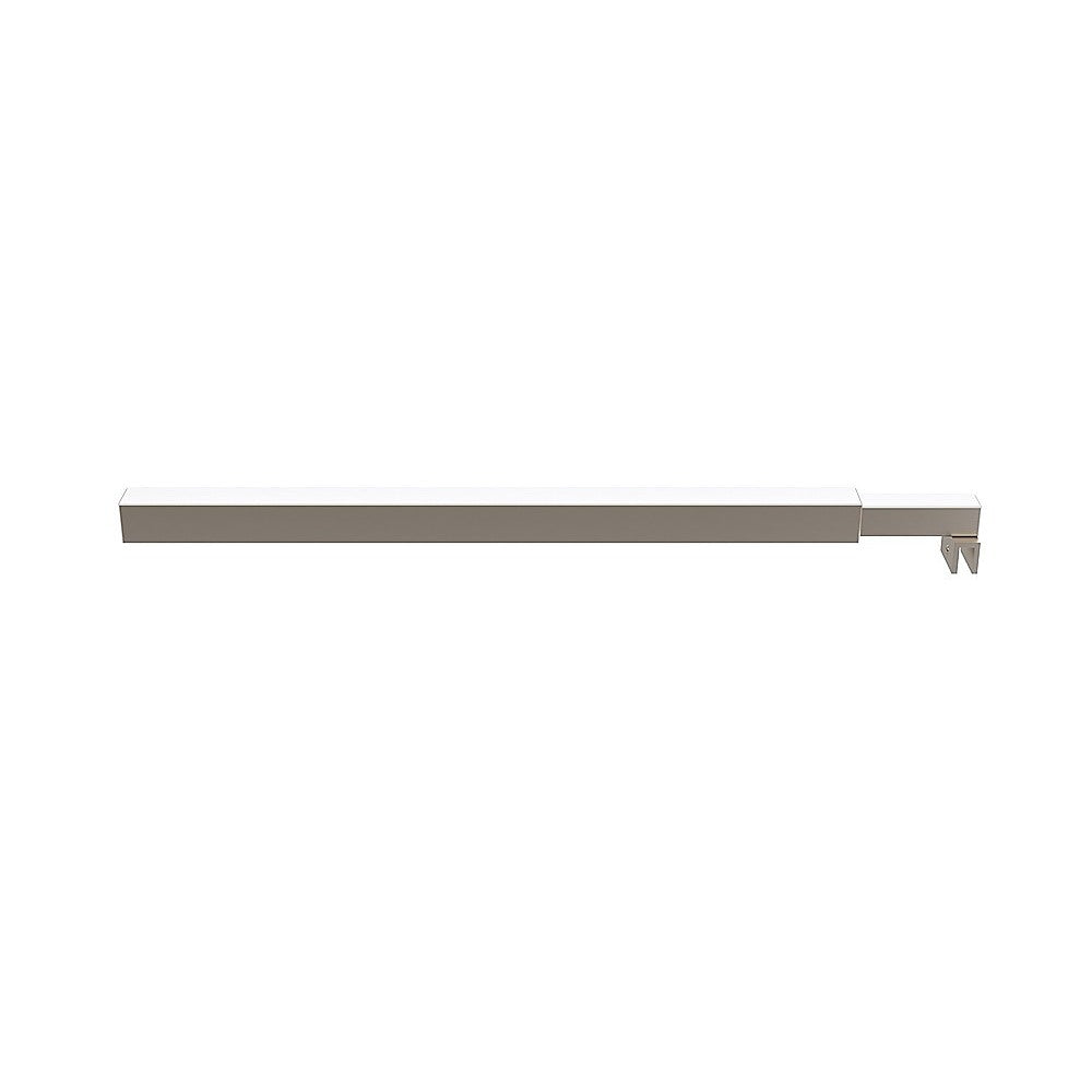 100x200cm Glass Shower Screen with Nickel U-Brackets and Square Pole V63-924281