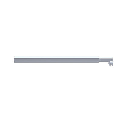 100x210cm Glass Shower Screen with Chrome U-Brackets and Square Pole V63-924601