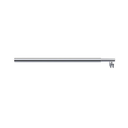 100x210cm Glass Shower Screen with Chrome U-Brackets and Round Pole V63-924611
