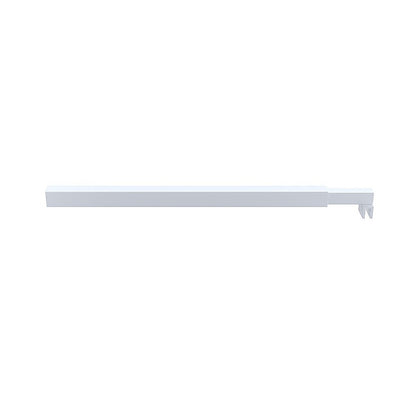 100x210cm Glass Shower Screen with White F-Brackets and Square Pole V63-924961
