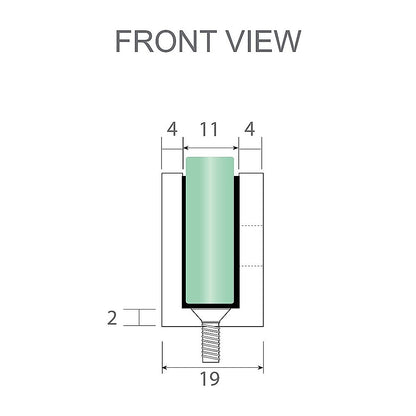 110x200cm Glass Shower Screen with Chrome U-Brackets and Floor U-Bracket V63-925101