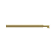 110x200cm Single Shower Glass Screen with Gold F-brackets & Square Pole V63-925401