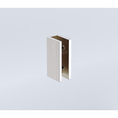 110x210cm Glass Shower Screen with Nickel U-Brackets and Round Pole V63-925731