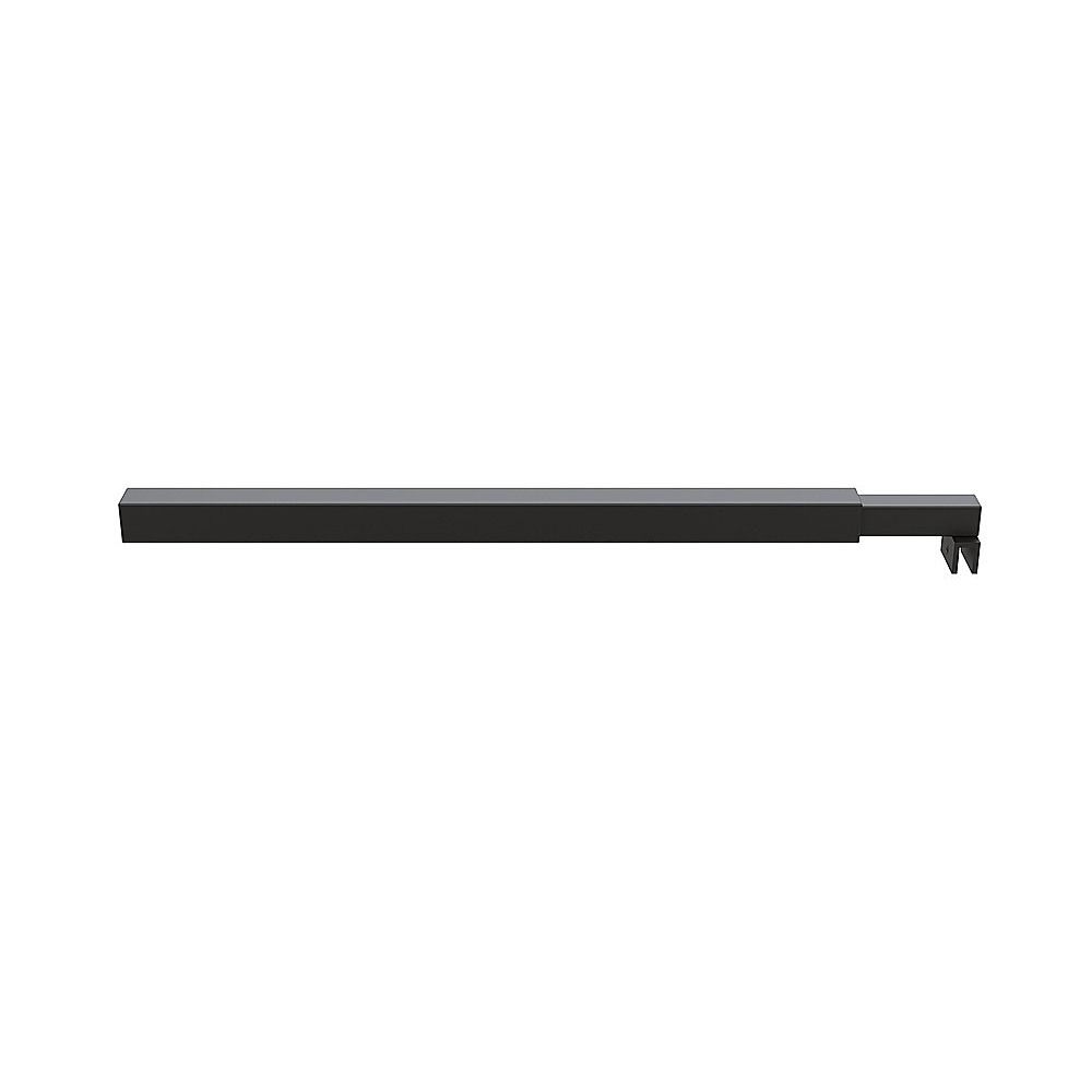 110x210cm Glass Shower Screen with Black F-Brackets and Square Pole V63-925841
