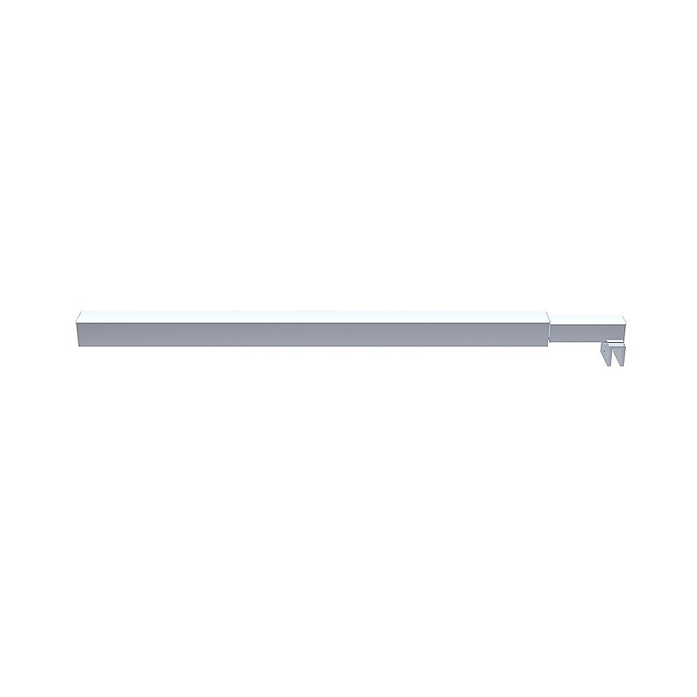 120x200cm Glass Shower Screen with Chrome U-Brackets and Square Pole V63-926041