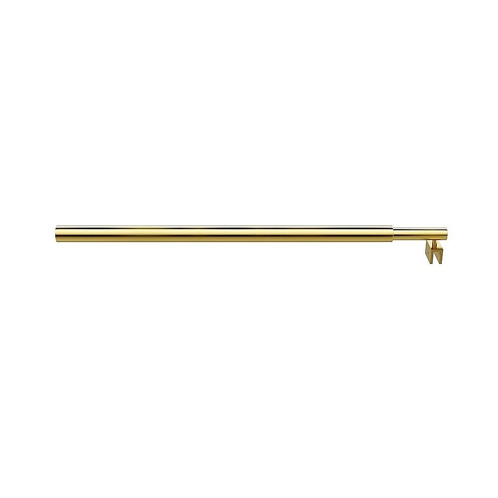 120x200cm Single Shower Glass Screen with Gold F-brackets & Round Pole V63-926371