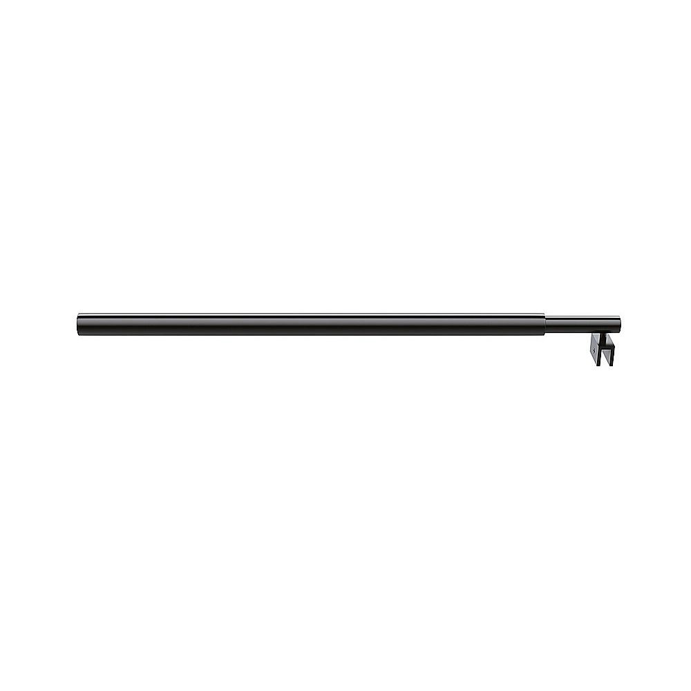 120x210cm Glass Shower Screen with Black F-Brackets and Round Pole V63-926811