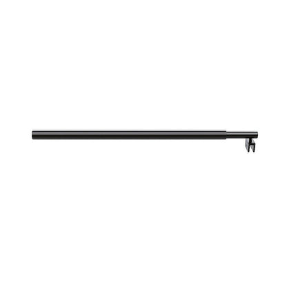 120x210cm Glass Shower Screen with Black F-Brackets and Round Pole V63-926811