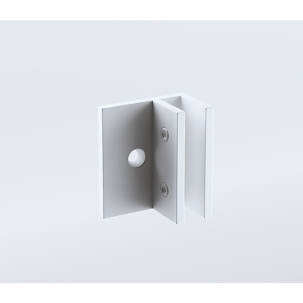 120x210cm Glass Shower Screen with White F-Brackets V63-926871
