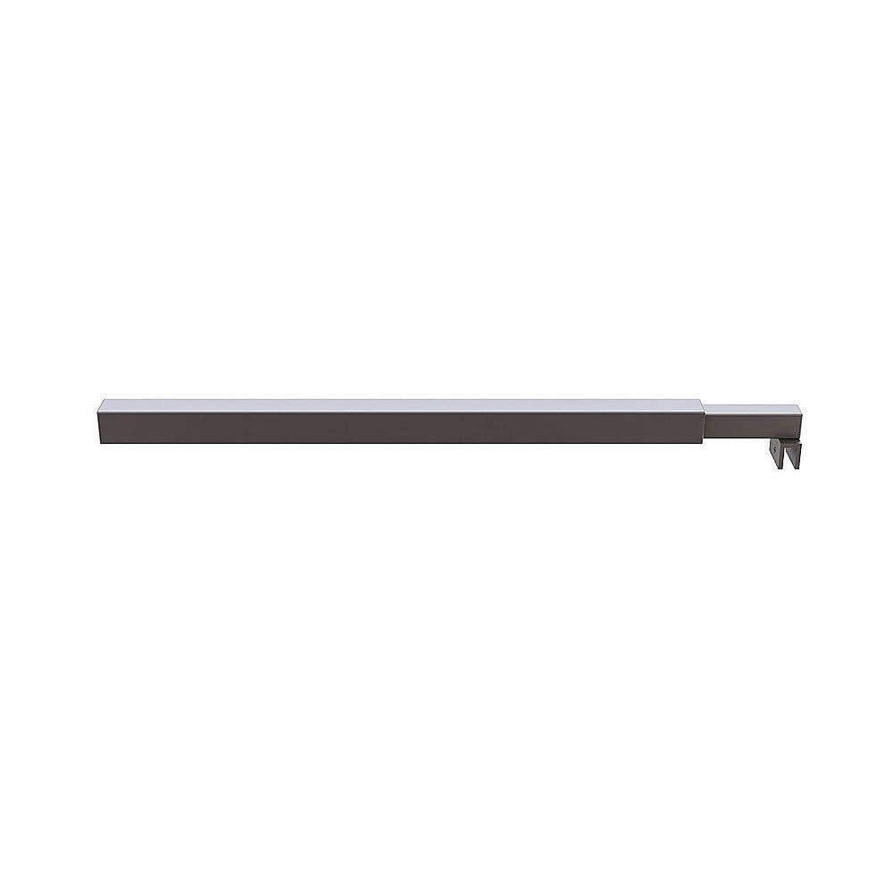 120x210cm Glass Shower Screen with Gunmetal F-Brackets and Square Pole V63-926961