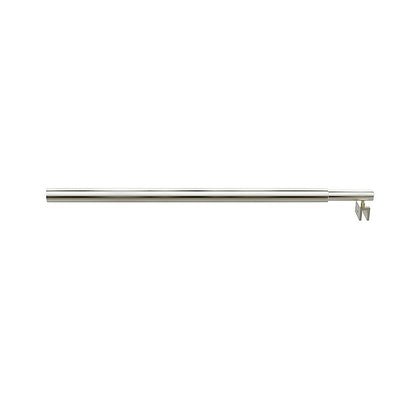 90x200cm Glass Shower Screen with Nickel Wall Channel and Round Pole - Sleek, Durable Bathroom Upgrade V63-928151