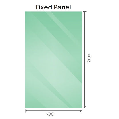 90x210cm Glass Shower Screen with Chrome Wall Channel and Floor Channel - Sleek, Durable Bathroom Upgrade V63-928211