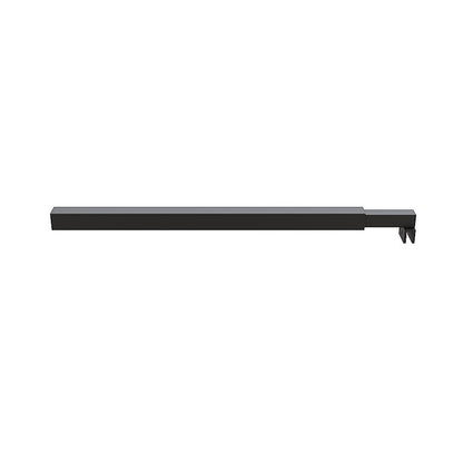 100x200cm Glass Shower Screen with Black Wall Channel and Square Pole - Sleek, Durable Bathroom Upgrade V63-928501