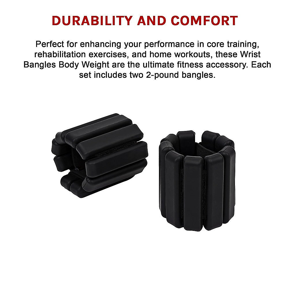 Wrist Bangles Body Weight 2lbs Fitness Gym Workout V63-929881