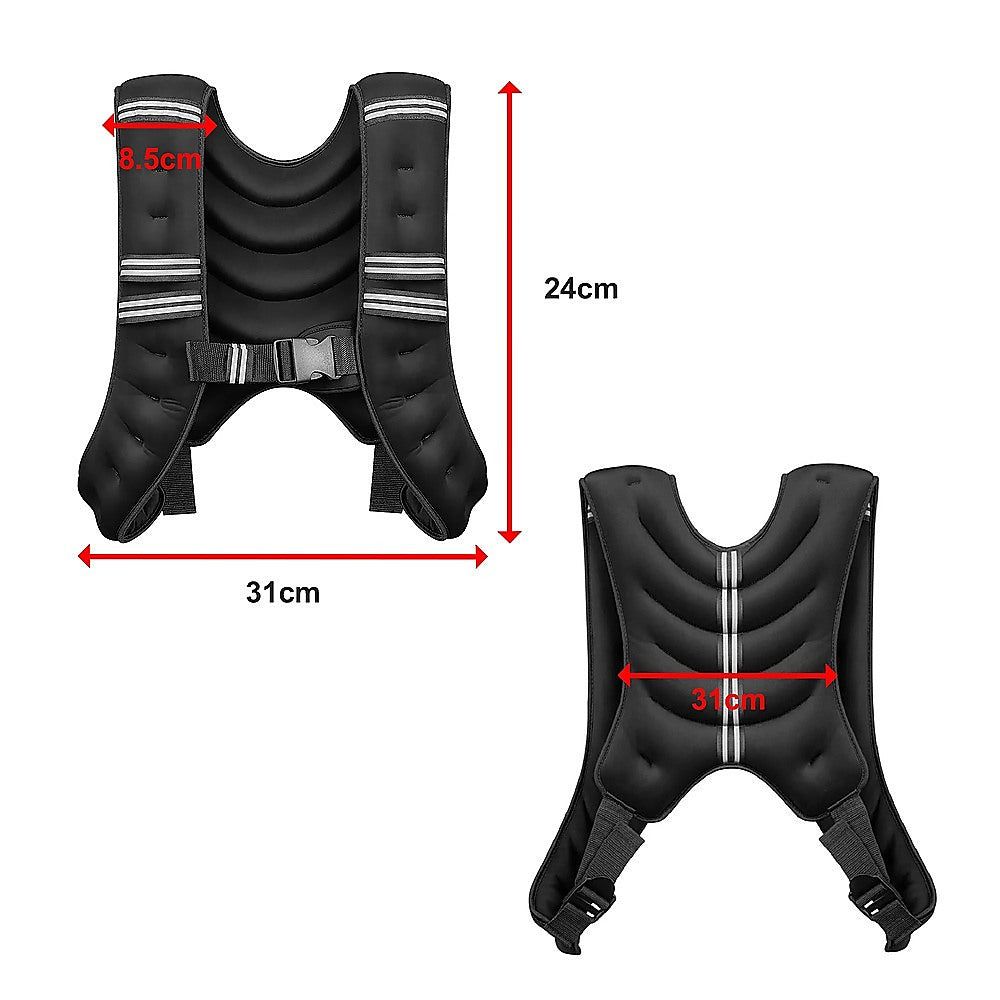 10KG Weighted Vest Top Gym Exercise Fitness Strength Sports Training Weight Loss V63-929911