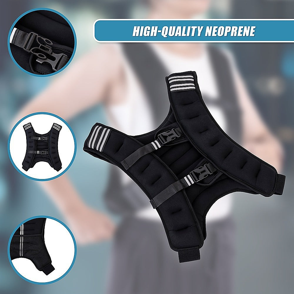 10KG Weighted Vest Top Gym Exercise Fitness Strength Sports Training Weight Loss V63-929911