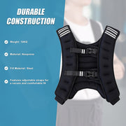 10KG Weighted Vest Top Gym Exercise Fitness Strength Sports Training Weight Loss V63-929911