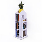 Rotating Bookcase Bookshelf Kid's Book Organiser Rack Wooden Castle Display Shelf V63-929921