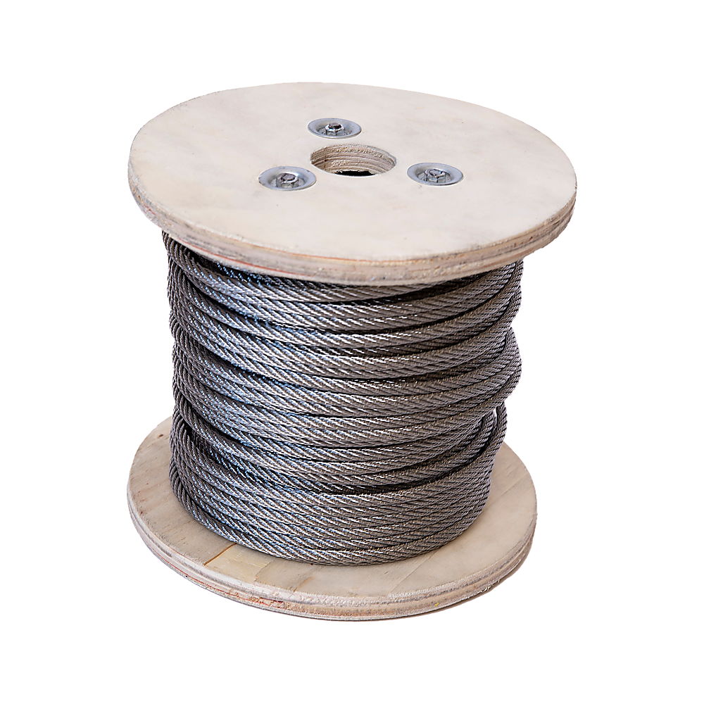 50m Stainless Steel Wire Rope Cable 5mm 316 A4 7x7 Balustrade Fence V63-929941