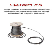 50m Stainless Steel Wire Rope Cable 5mm 316 A4 7x7 Balustrade Fence V63-929941