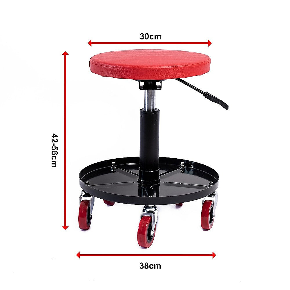Rolling Shop Stool Mechanics Garage Stool Adjustable Work Seat Creeper V63-929951
